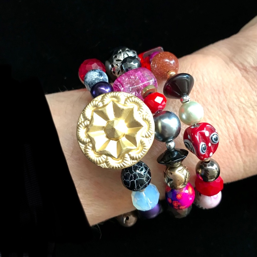 Handmade Bracelet with Vintage & Contemporary Elements (NB80) New Without Tags - Picture 2 of 9